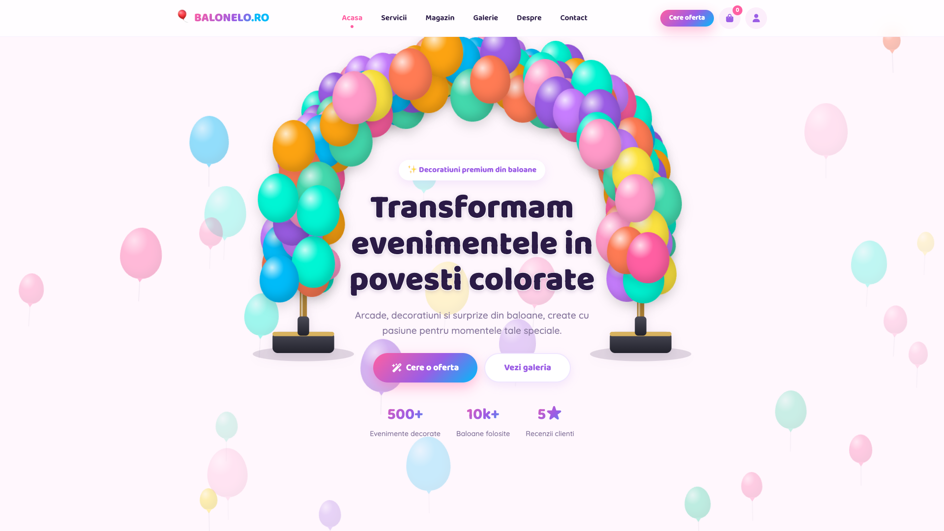 Balonelo — magazin și CMS